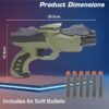 Aditi Toys Nitro Ranger Hard Tip Foam Bullet Gun Toy, Slam Fire Action Blaster Toy with 6 Darts, Shooting Gun for Kids Age 3+ (Green)