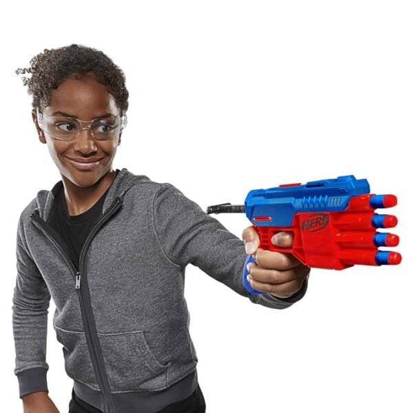 Storio Blaze Storm Hot Fire Soft Bullet Gun Toy With 10 Safe Soft Foam Bullets, Fun Target Shooting Battle Fight Game For Kids Boys (Blaze Storm- Hot Fire),Multicolor