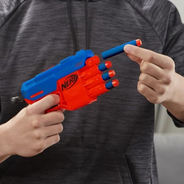 Storio Blaze Storm Hot Fire Soft Bullet Gun Toy With 10 Safe Soft Foam Bullets, Fun Target Shooting Battle Fight Game For Kids Boys (Blaze Storm- Hot Fire),Multicolor