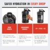 SLOVIC Gallon Water Bottle 2 + Litre | Gym Motivational Sipper Water Bottle for Adults | 100% BPA Free & Leakproof | 2 Litre Sipper for Men & Women with Ergonomic Handle | Transparent | 2200 ML
